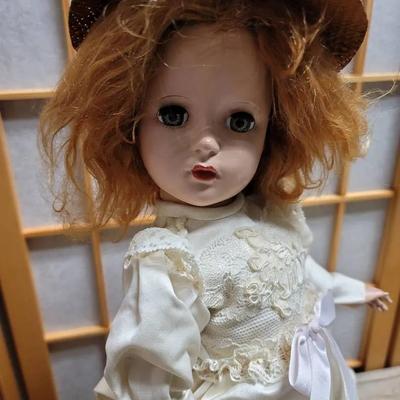 Composition Bride Doll Neck Mark Antique 