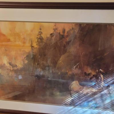 Reproduction Print "Return of Yellow Knife" Framed Decor