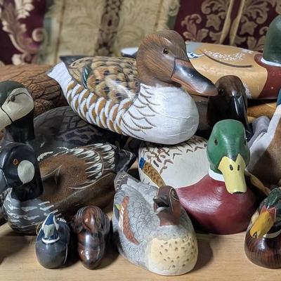 Flock Of Ducks Mostly Wooden