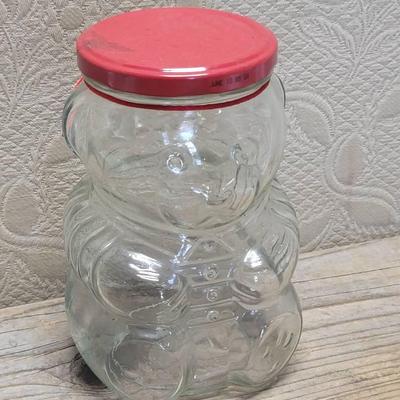 Kraft Peanut Butter Bear Jar with Red Lid