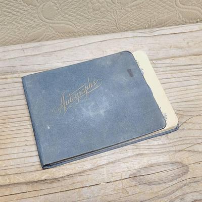Signature Memory Book Partially Full Antique