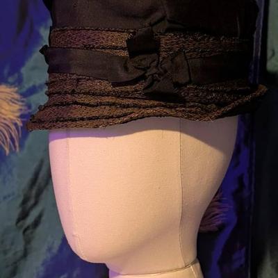 Black Cloche Hat Dorf Brand Vintage 