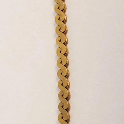 14K Gold Balestra Italy 1.8mm Herringbone Chain Necklace - 18"