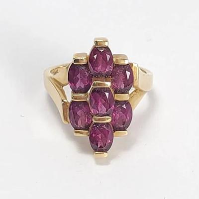14K Gold Tourmaline Ring - Size 6.75