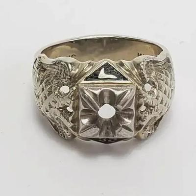 14K & 18K Gold  Scottish Rite 32nd Degree Masonic Ring - Setting Only