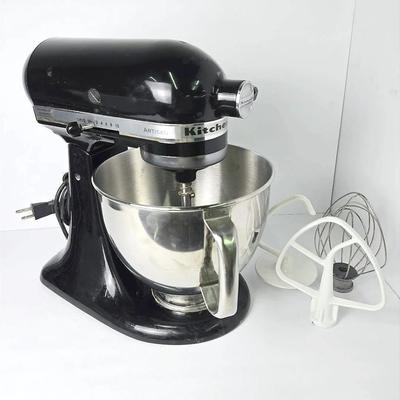 KitchenAid Artisan Black Stand Mixer Model KSM150PS0B With Bowl & Attachements