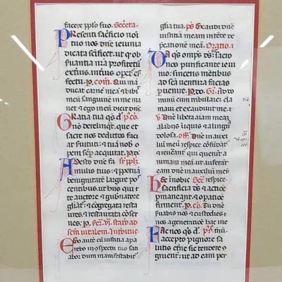 Medieval Style Illuminated Manuscript Missal Prayers Page