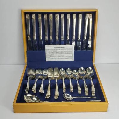Wallace “Lauriat” Silverplate Flatware Set - Service For 12 Plus Serving Pieces