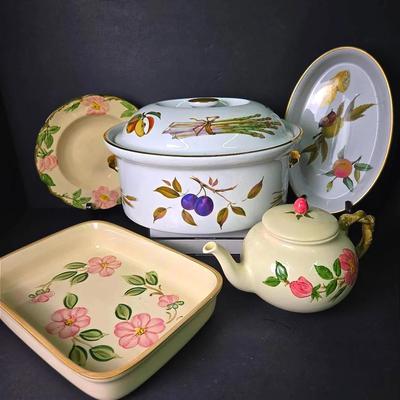 Royal Worcester “Evesham” & Franciscan “Desert Rose” Teapot & More