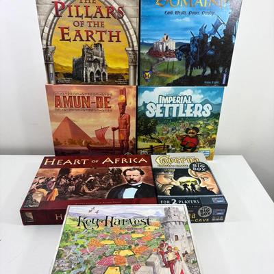 Board Game Collection: SEALED Pillars of the Earth; Domaine; Amun Re & More