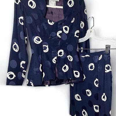 Vintage Vicky Tiel Couture Paris Blazer & Skirt Set (Made in France) - Size S