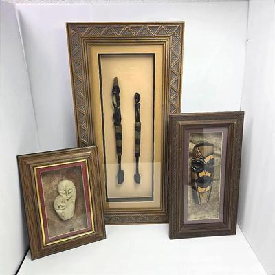 South African Figurines In Shadowbox Frames - 13x9x2” To 28x14x3”