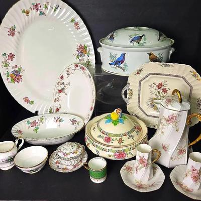 Vintage China & Ceramics: Louis Lourioux "Le Faune" Baking Dish Plus Mintons, Spode, Crescent & More