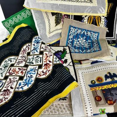 Completed Needlepoint Projects - Lot 3 Of 4