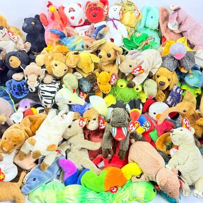 TY Beanie Babies & Assorted Animal & Bird Toys – 50+ Items, Some From The 90s
