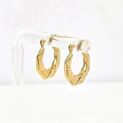 14K Gold Hoop Earrings In Box - .5" Long