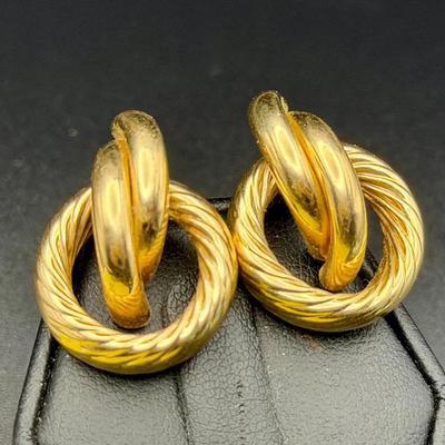 14K Vintage Gold Knot Earrings 