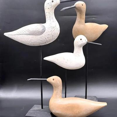 (4) Wooden Seagulls 