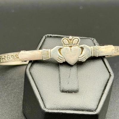 Sterling Silver Claddagh Bracelet 