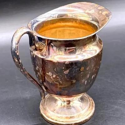 FB Rogers Silver Co - Silver On Copper Creamer 