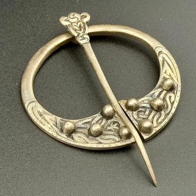 Sterling Silver Celtic Penannular Brooch Jewelry