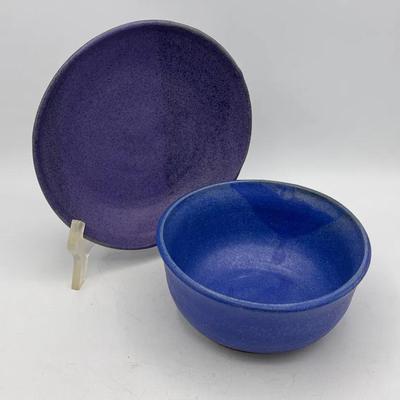 Ceramic Bowl & Plate - Signed SWM