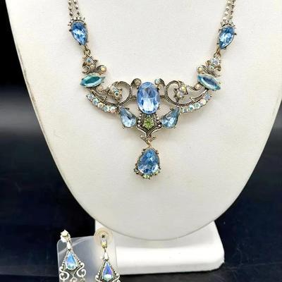 Signed Avon Necklace & Earrings