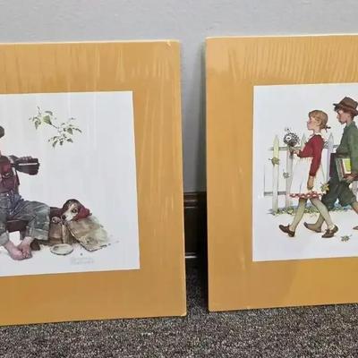Norman Rockwell, "Mysterious Malady" And "Young Love Walks To School" By Mat-Mates, Inc.