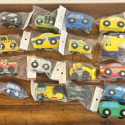 Pre-School Wooden Cars, Trucks, Helicopter - Melissa & Doug