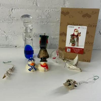 Art Glass Christmas Angel, Jim Shore Santa Figure and More Christmas Decorations