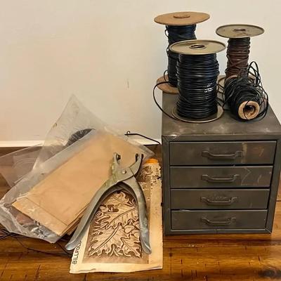 Vintage Leather Making Kit, Leather Maker’s Tool Box - Supplies