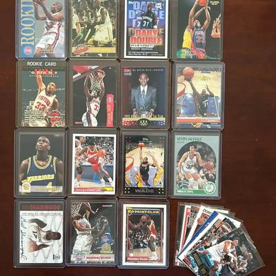 Vintage Basketball Cards. Chris Webber, Kevin Garnett, Dwyane Wade, and Grant Hill Rookie
