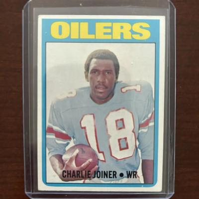 1972 Topps Football Card. Charlie Joiner Rookie Card. Card #244