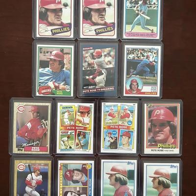 Vintage Pete Rose Baseball Card Lot
