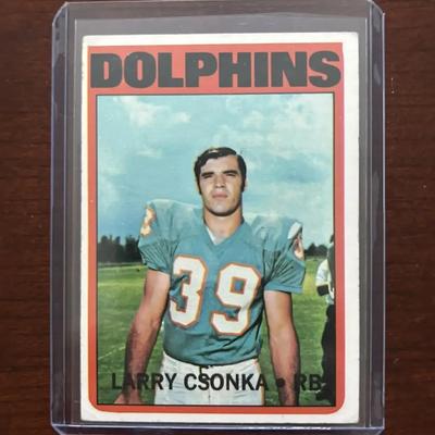 1972 Topps Football Card. Larry Csonka - Miami Dolphins. Card #140