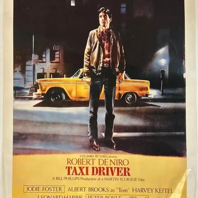 Vintage Taxi Driver Movie Poster, Original Robert DeNiro 1976