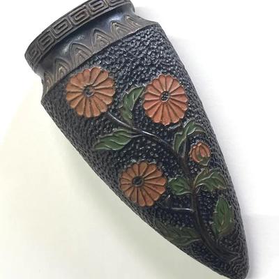 1930s Japanese Tokanabe Ware Wall Pocket