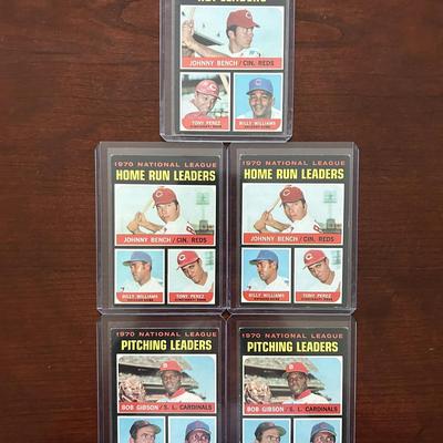 1971 Topps Baseball Cards. League Leaders. Johnny Bench, Bob Gibson, Tony Perez, and More