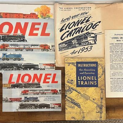 Group Of Lionel Ephemera, Catalogs, Manuals +++