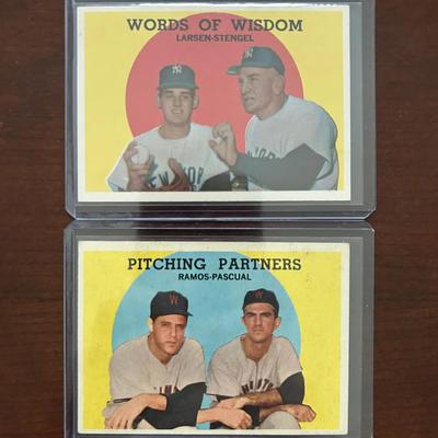 1959 Topps Baseball Cards. Pitching Partners & Words Of Wisdom. Don Larsen and More