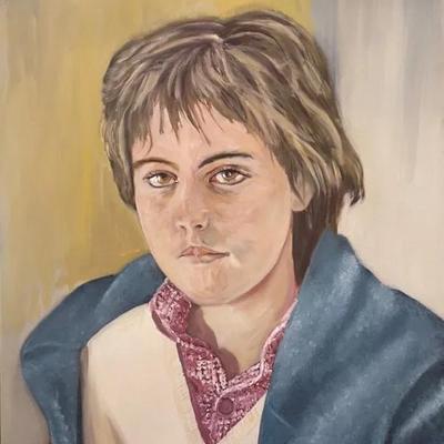 Larry Griggs Unframed Oil on Canvas Board, Woman’s Portrait 