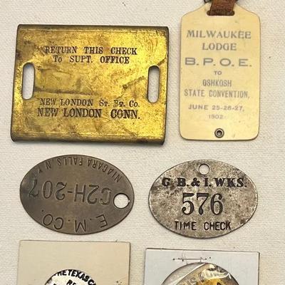 Antique Tool Tags & Fobs