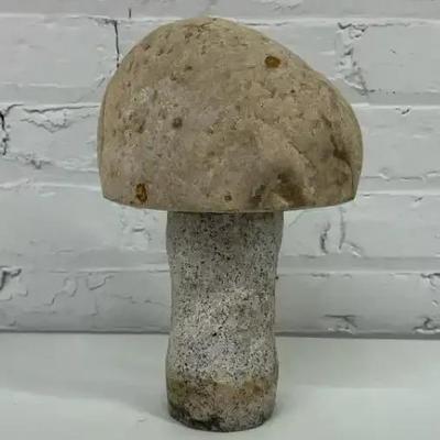 Granite Garden Sculpture of a Mushroom