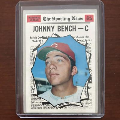 1970 Topps Baseball Card. Johnny Bench All Star - Cincinnati Reds. Card #464