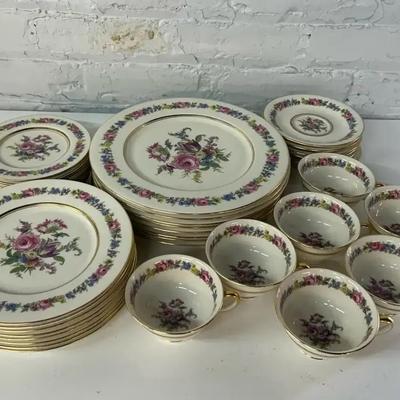 Set of Castleton Bone China Castleton Manor China, Service for 7