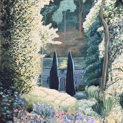 Larry Griggs Unframed Oil on Canvas Board, Spring Landscape 