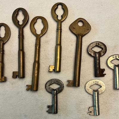 9 - Vintage Atchison, Topeka & Santa Fe Railroad Keys, #4