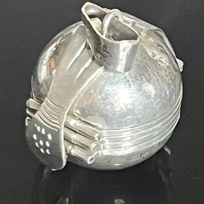 Mexican Taxco Sterling Silver Globe Locket