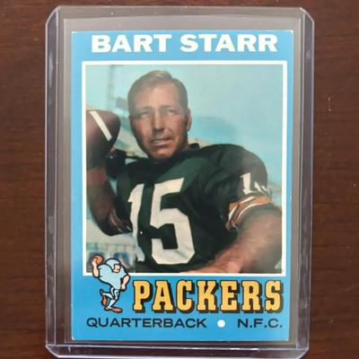 1971 Topps Football Card. Bart Starr - Green Bay Packers. Card #200