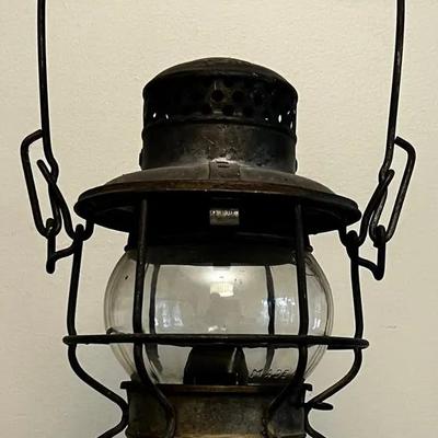 Antique New York Central Railroad Lantern - Adlake 